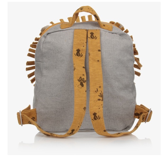 Moulin Roty Grey Lion Backpack - Picture 2 of 6